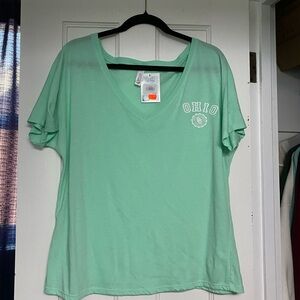 Bella Canvas Ohio University Mint Green V-Neck Tee